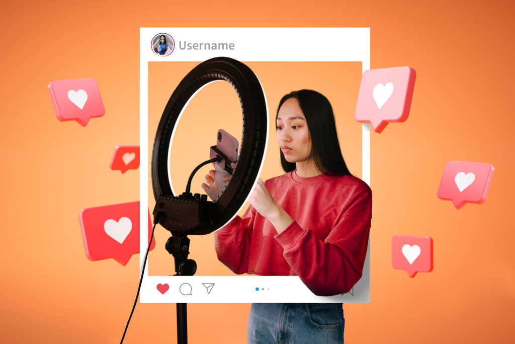 Influencer a criar conteúdo viral e a receber imensas interações